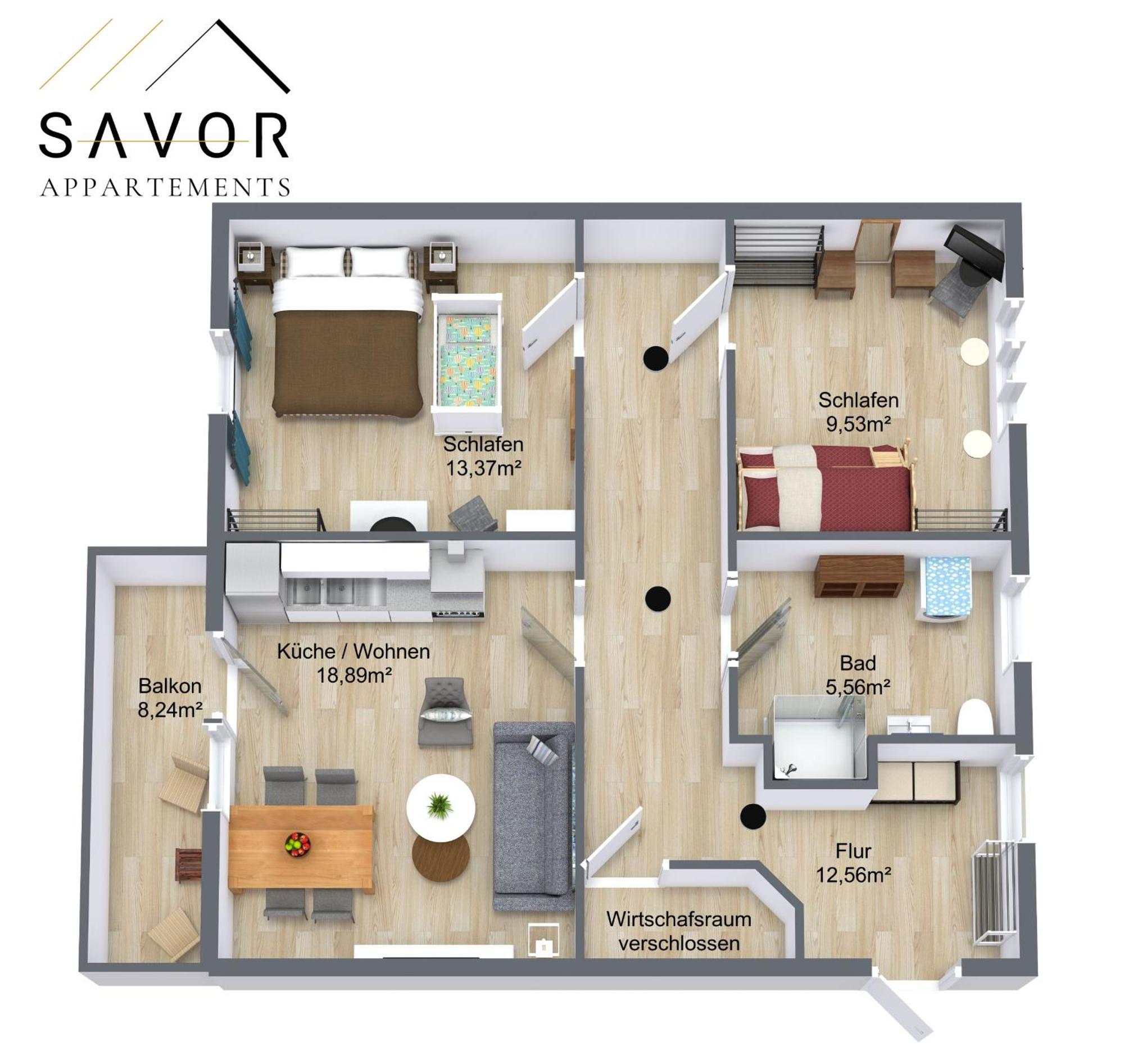 Savor Appartement 5 Personen 2 Schlafzimmer Babybett Netflix Balkon Zentrum Bautzen Luaran gambar